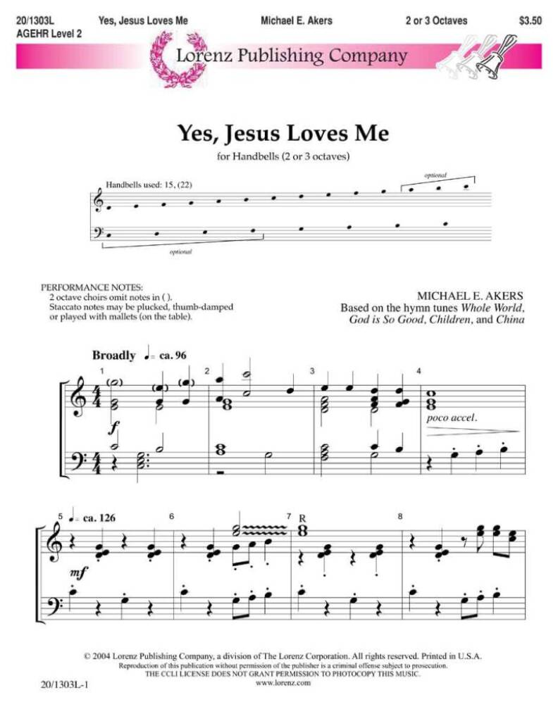 Yes, Jesus Loves Me
